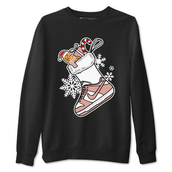 WMNS Dunk Rose Whisper shirts to match jordans Christmas Sneaker Stocking t shirts to match sneakers Dunk Rose Whisper match shoes to clothes SNRT Sneaker Tees unisex cotton Black 2 shirts
