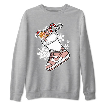 WMNS Dunk Rose Whisper shirts to match jordans Christmas Sneaker Stocking t shirts to match sneakers Dunk Rose Whisper match shoes to clothes SNRT Sneaker Tees unisex cotton Heather Grey 2 shirts