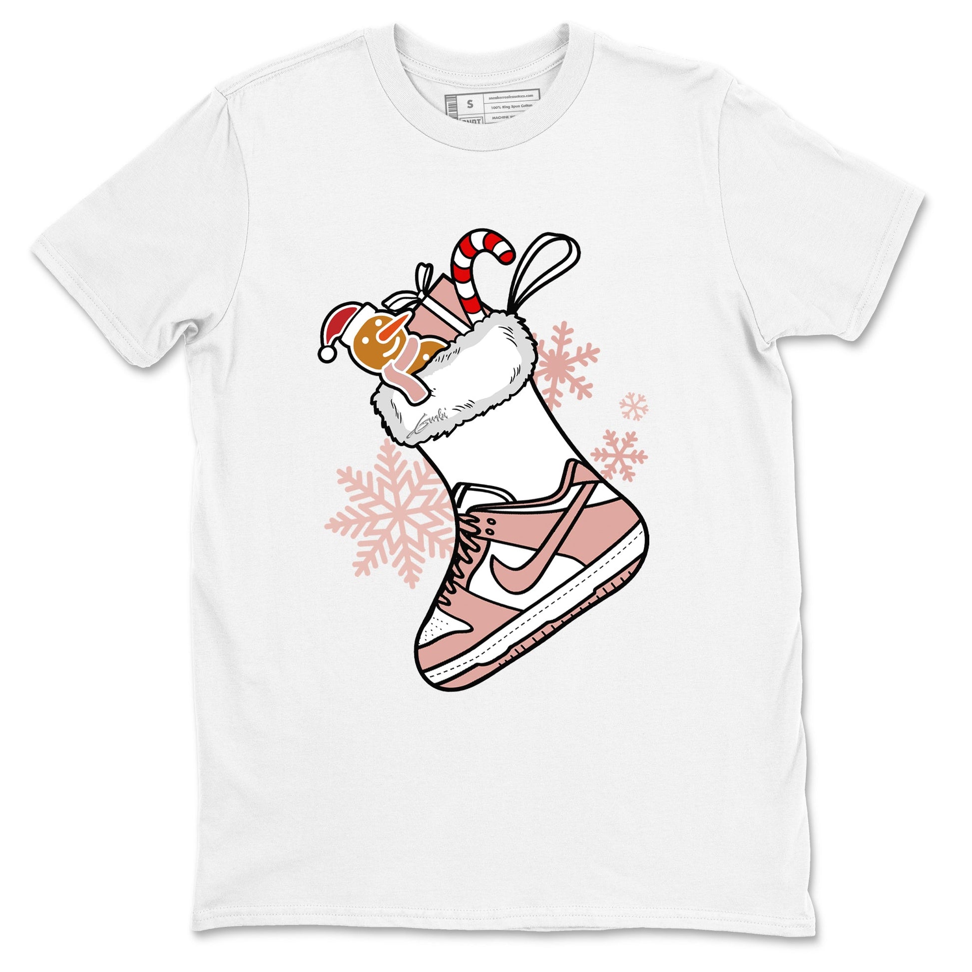 WMNS Dunk Rose Whisper shirts to match jordans Christmas Sneaker Stocking t shirts to match sneakers Dunk Rose Whisper match shoes to clothes SNRT Sneaker Tees unisex cotton White 2 shirts