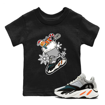 Yeezy Boost 700 Wave Runner shirts to match jordans Christmas Sneaker Stocking t shirts to match sneakers Yeezy 700 Wave Runner match shoes to clothes SNRT Sneaker Tees Youth Baby Black 1 tee