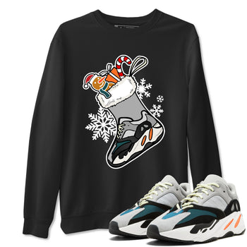 Yeezy Boost 700 Wave Runner shirts to match jordans Christmas Sneaker Stocking t shirts to match sneakers Yeezy 700 Wave Runner match shoes to clothes SNRT Sneaker Tees unisex cotton Black 1 shirts