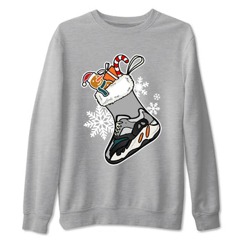 Yeezy Boost 700 Wave Runner shirts to match jordans Christmas Sneaker Stocking t shirts to match sneakers Yeezy 700 Wave Runner match shoes to clothes SNRT Sneaker Tees unisex cotton Heather Grey 2 shirts
