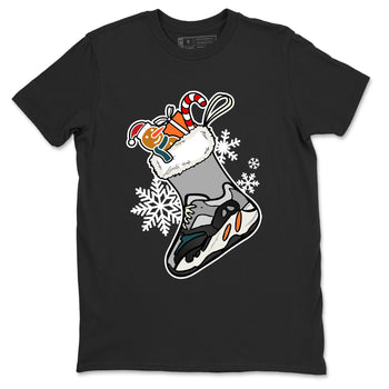 Yeezy Boost 700 Wave Runner shirts to match jordans Christmas Sneaker Stocking t shirts to match sneakers Yeezy 700 Wave Runner match shoes to clothes SNRT Sneaker Tees unisex cotton Black 2 shirts