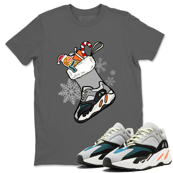 Yeezy Boost 700 Wave Runner shirts to match jordans Christmas Sneaker Stocking t shirts to match sneakers Yeezy 700 Wave Runner match shoes to clothes SNRT Sneaker Tees unisex cotton Cool Grey 1 shirts