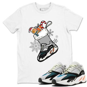 Yeezy Boost 700 Wave Runner shirts to match jordans Christmas Sneaker Stocking t shirts to match sneakers Yeezy 700 Wave Runner match shoes to clothes SNRT Sneaker Tees unisex cotton White 1 shirts