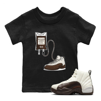 AJ12 Baroque Brown shirts to match jordans Sneaker Theraphy best t shirts to wear with jordans SoleFly x Jordan 12 Baroque Brown match shoes to clothes SNRT Sneaker Tees Youth Baby Black 1 tee