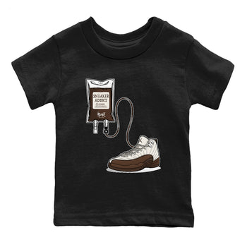 AJ12 Baroque Brown shirts to match jordans Sneaker Theraphy best t shirts to wear with jordans SoleFly x Jordan 12 Baroque Brown match shoes to clothes SNRT Sneaker Tees Youth Baby Black 2 tee