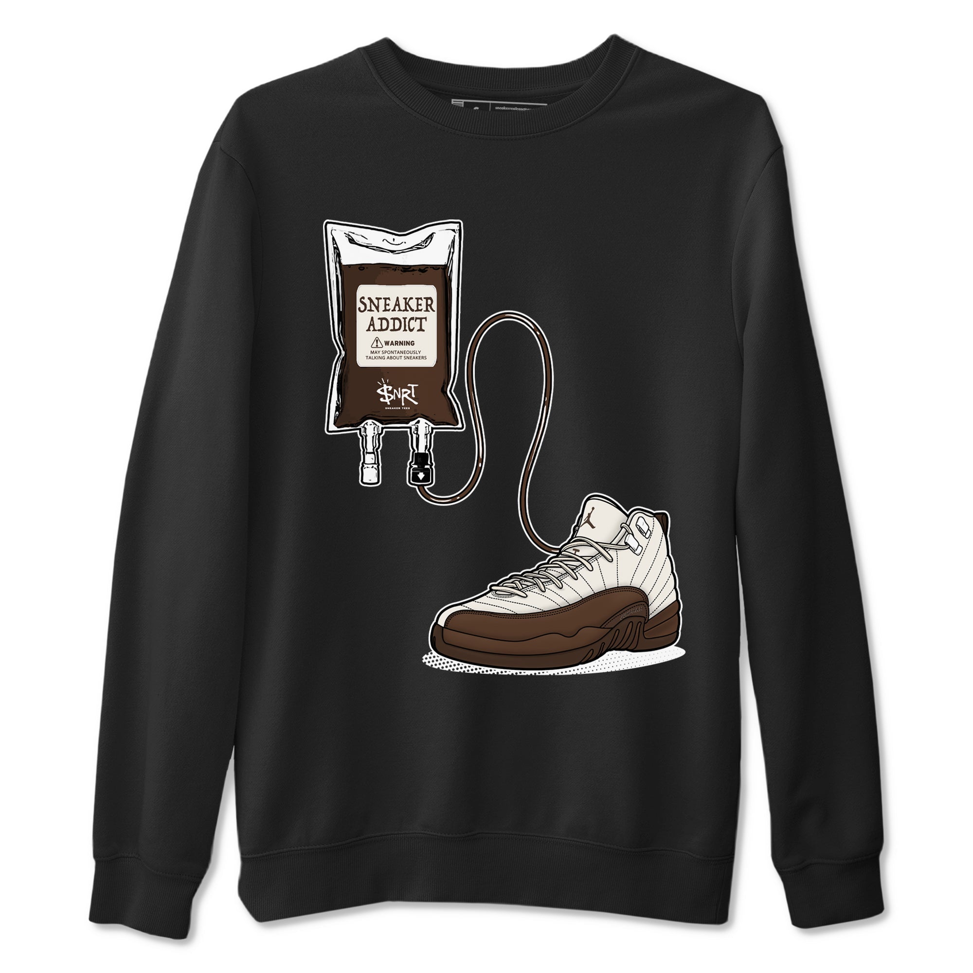AJ12 Baroque Brown shirts to match jordans Sneaker Theraphy best t shirts to wear with jordans SoleFly x Jordan 12 Baroque Brown match shoes to clothes SNRT Sneaker Tees unisex cotton Black 2 shirts