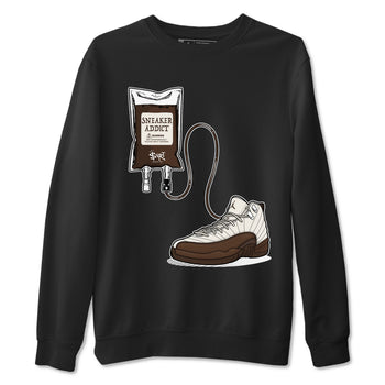 AJ12 Baroque Brown shirts to match jordans Sneaker Theraphy best t shirts to wear with jordans SoleFly x Jordan 12 Baroque Brown match shoes to clothes SNRT Sneaker Tees unisex cotton Black 2 shirts