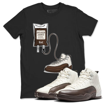 AJ12 Baroque Brown shirts to match jordans Sneaker Theraphy best t shirts to wear with jordans SoleFly x Jordan 12 Baroque Brown match shoes to clothes SNRT Sneaker Tees unisex cotton Black 1 shirts