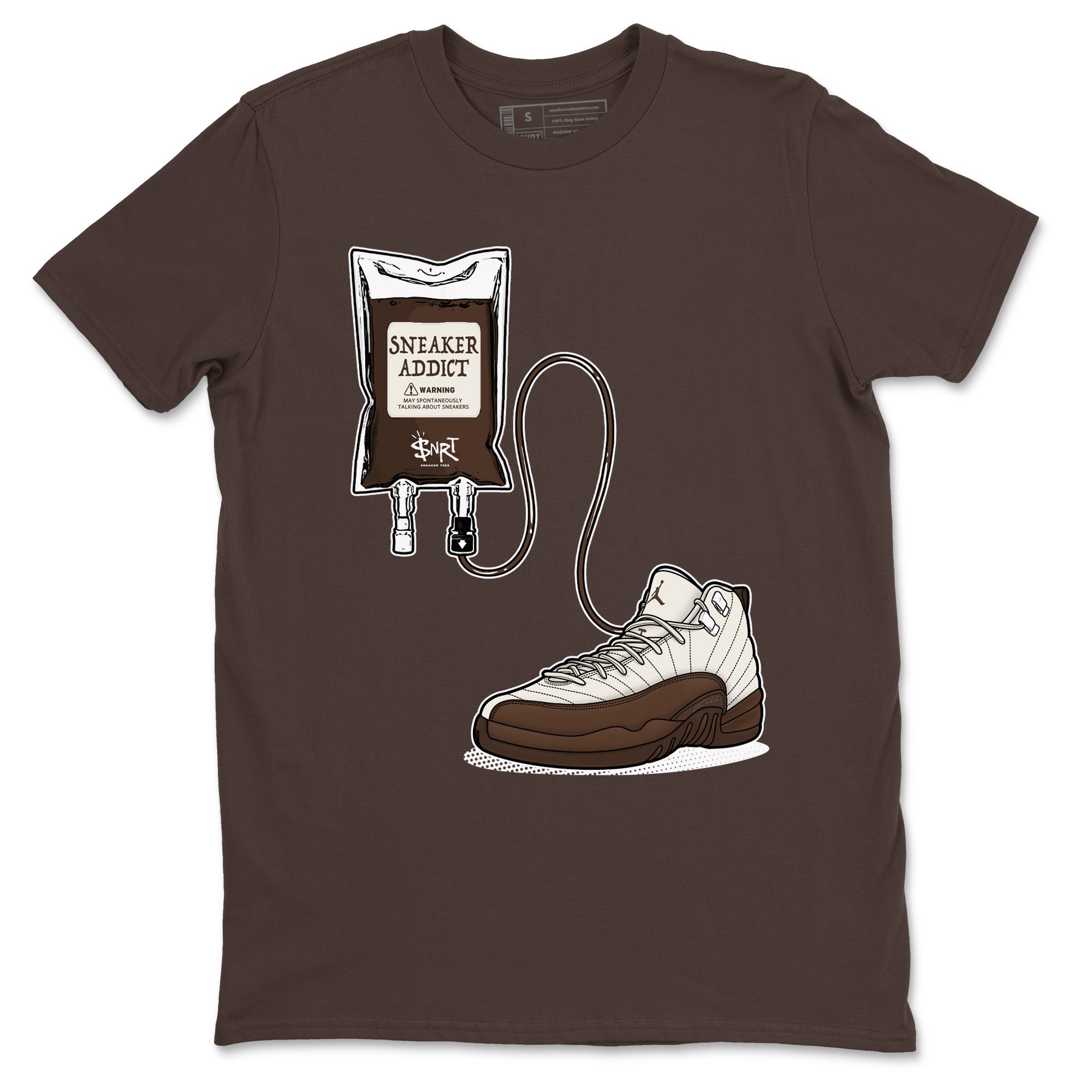 AJ12 Baroque Brown shirts to match jordans Sneaker Theraphy best t shirts to wear with jordans SoleFly x Jordan 12 Baroque Brown match shoes to clothes SNRT Sneaker Tees unisex cotton Dark Chocolate 2 shirts