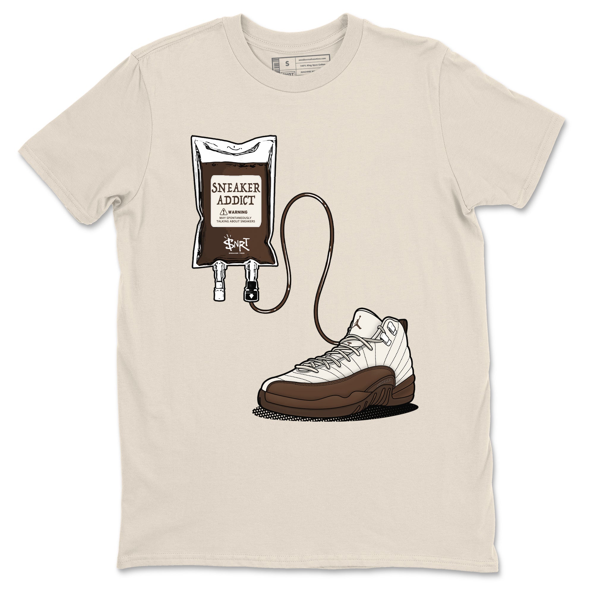 AJ12 Baroque Brown shirts to match jordans Sneaker Theraphy best t shirts to wear with jordans SoleFly x Jordan 12 Baroque Brown match shoes to clothes SNRT Sneaker Tees unisex cotton Natural 2 shirts