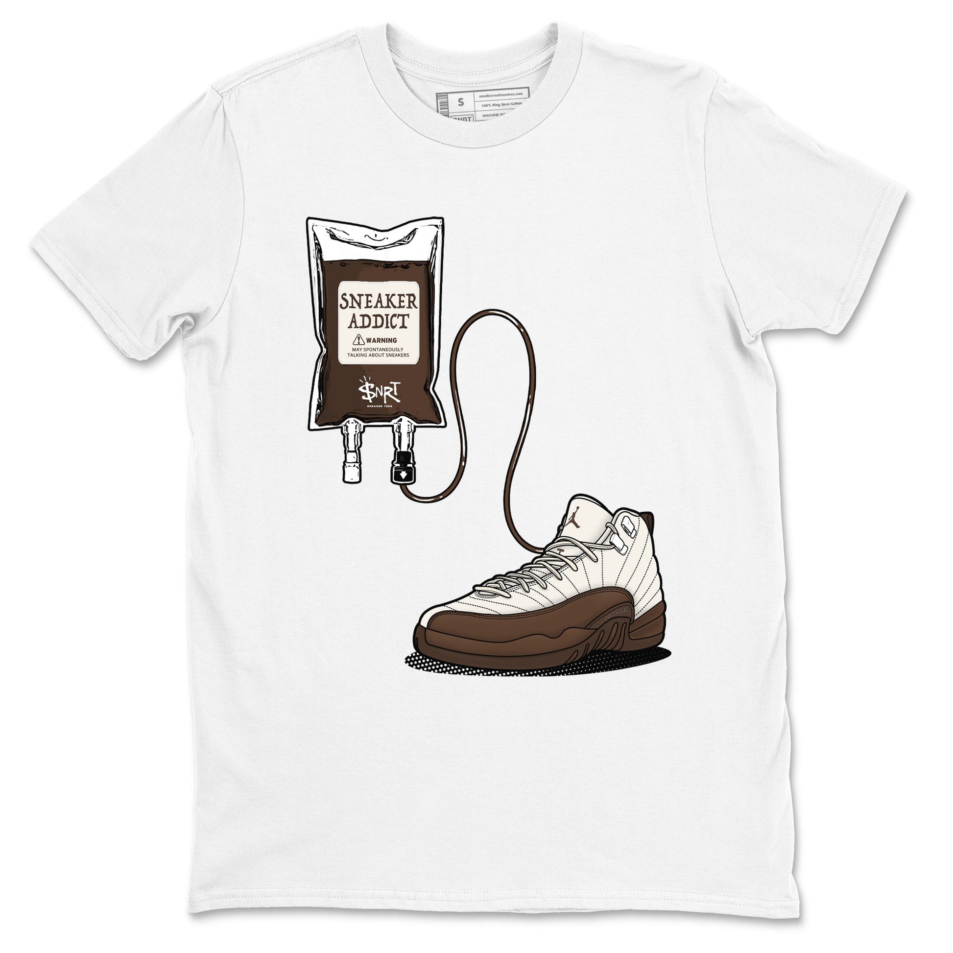 AJ12 Baroque Brown shirts to match jordans Sneaker Theraphy best t shirts to wear with jordans SoleFly x Jordan 12 Baroque Brown match shoes to clothes SNRT Sneaker Tees unisex cotton White 2 shirts