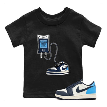 1s Obsidian shirts to match jordans Sneaker Therapy shirts to match Jordans AJ1 Retro Low OG Obsidian match shoes to clothes SNRT Sneaker Tees Youth Baby Black 1 tee