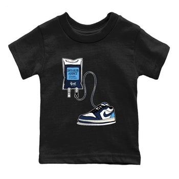 1s Obsidian shirts to match jordans Sneaker Therapy shirts to match Jordans AJ1 Retro Low OG Obsidian match shoes to clothes SNRT Sneaker Tees Youth Baby Black 2 tee