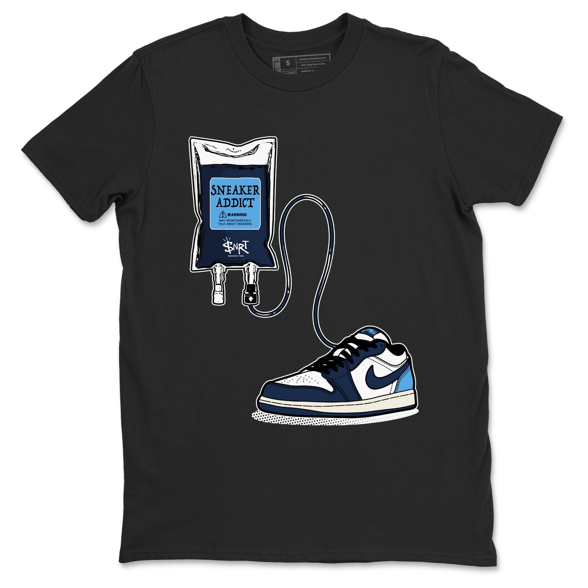 1s Obsidian shirts to match jordans Sneaker Therapy shirts to match Jordans AJ1 Retro Low OG Obsidian match shoes to clothes SNRT Sneaker Tees unisex cotton Black 2 shirts