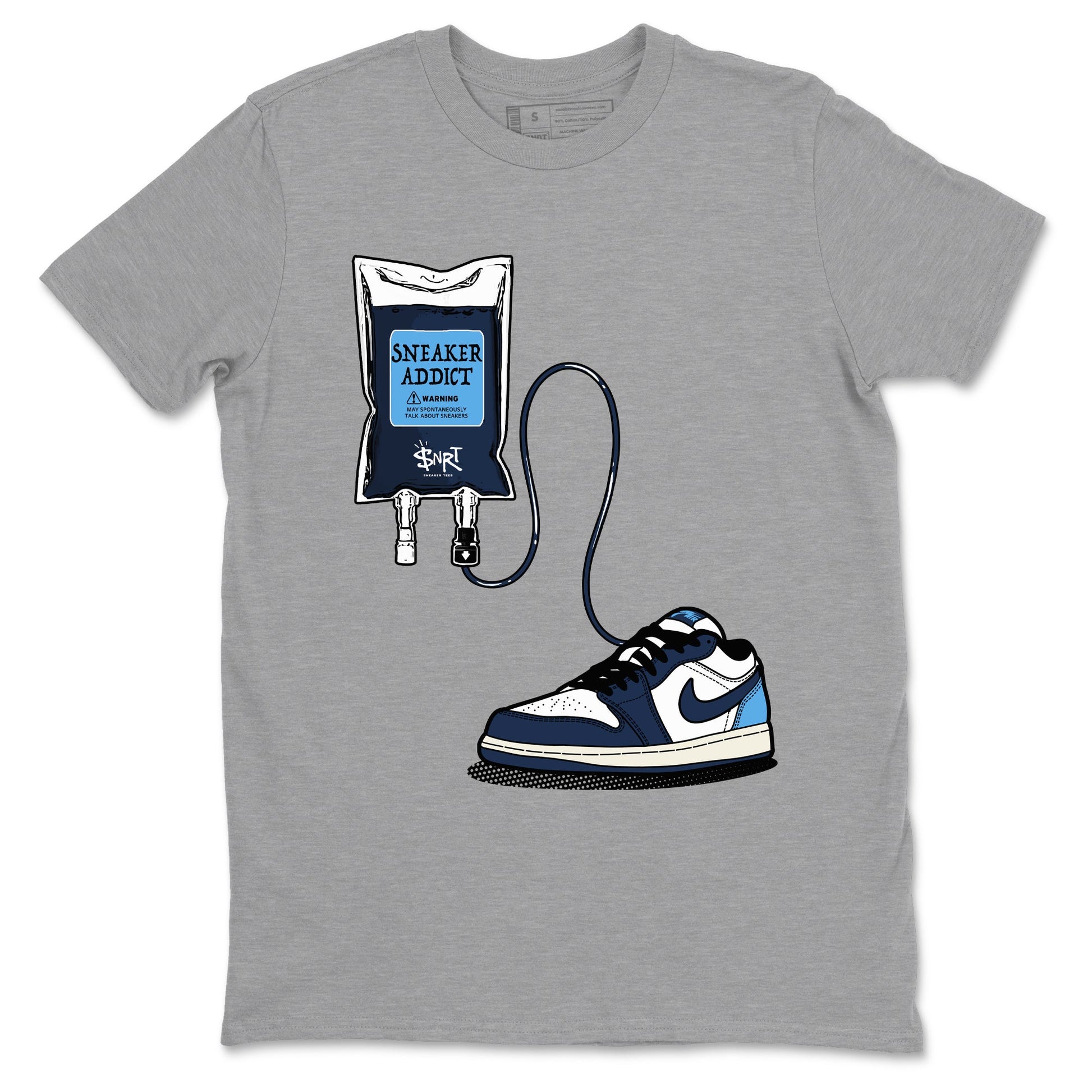 1s Obsidian shirts to match jordans Sneaker Therapy shirts to match Jordans AJ1 Retro Low OG Obsidian match shoes to clothes SNRT Sneaker Tees unisex cotton Heather Grey 2 shirts