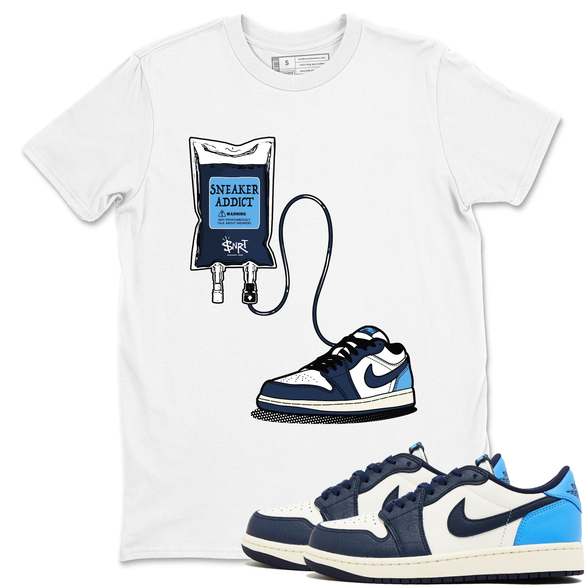 1s Obsidian shirts to match jordans Sneaker Therapy shirts to match Jordans AJ1 Retro Low OG Obsidian match shoes to clothes SNRT Sneaker Tees unisex cotton White 1 shirts