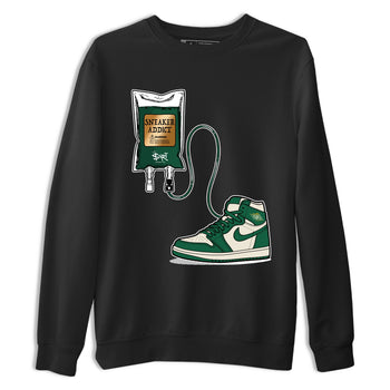 Sneaker Threads – Sneaker Tees To Match Air Jordan 1 Pro Green – Sneaker Therapy Graphic Tee Black 2. Perfect for Jordan releases 2025 colorways.