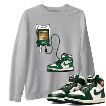 Sneaker Threads – Sneaker Tees To Match Air Jordan 1 Pro Green – Sneaker Therapy Graphic Tee Heather Grey 1. Perfect for Jordan releases 2025 colorways.
