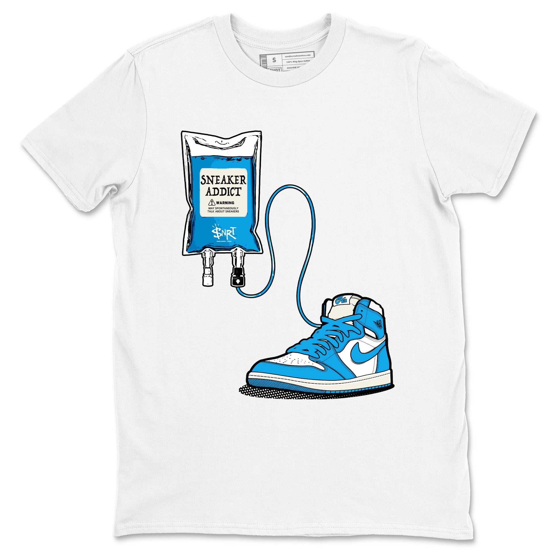 1s High OG UNC Reimagined shirts to match jordans Sneaker Therapy graphic tees Air Jordan 1 UNC Reimagined match shoes to clothes SNRT Sneaker Tees unisex cotton White 2 shirts