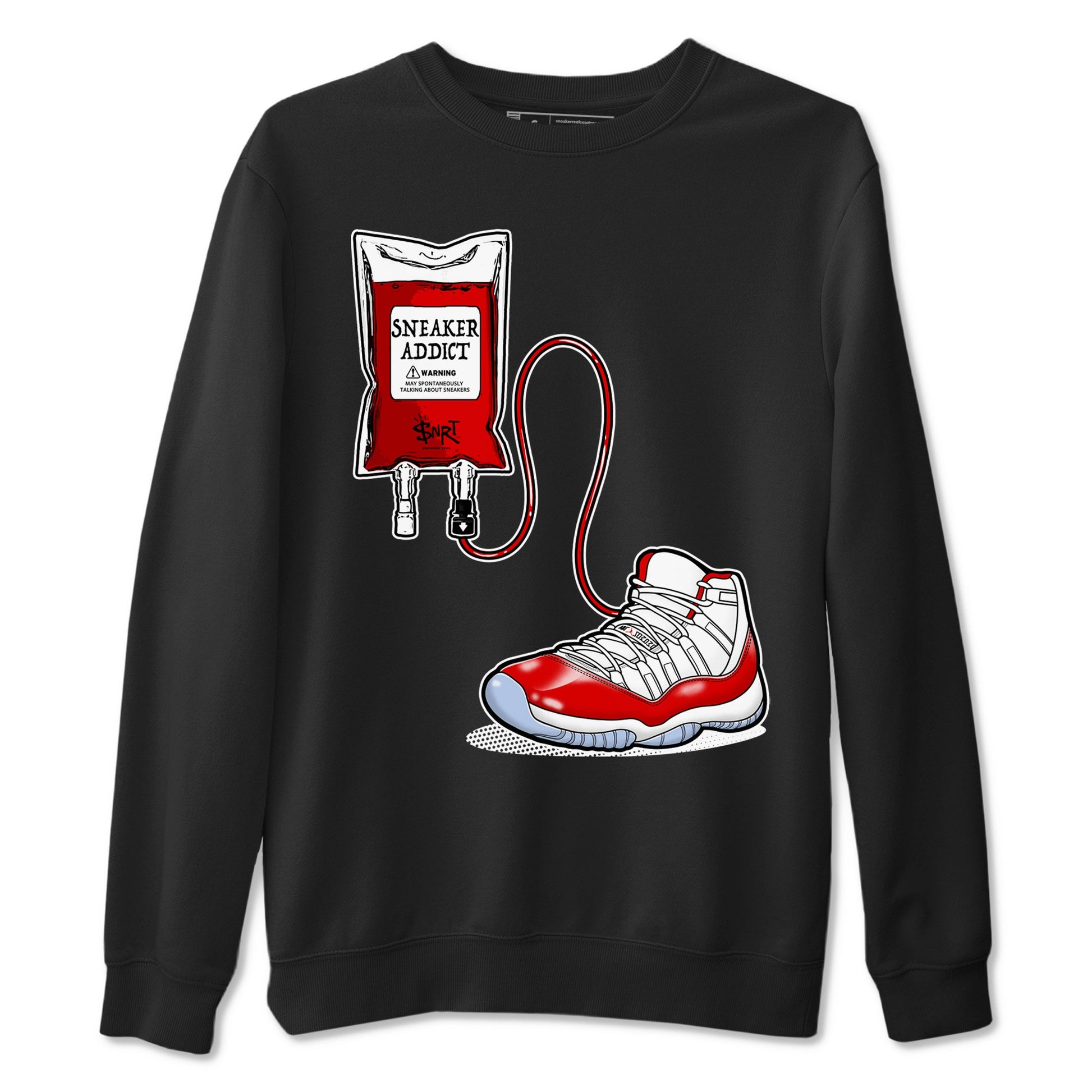 11s Cherry shirts to match jordans Sneaker Therapy sneaker match tees Air Jordan 11 Retro Cherry match shoes to clothes SNRT Sneaker Tees unisex cotton Black 2 shirts