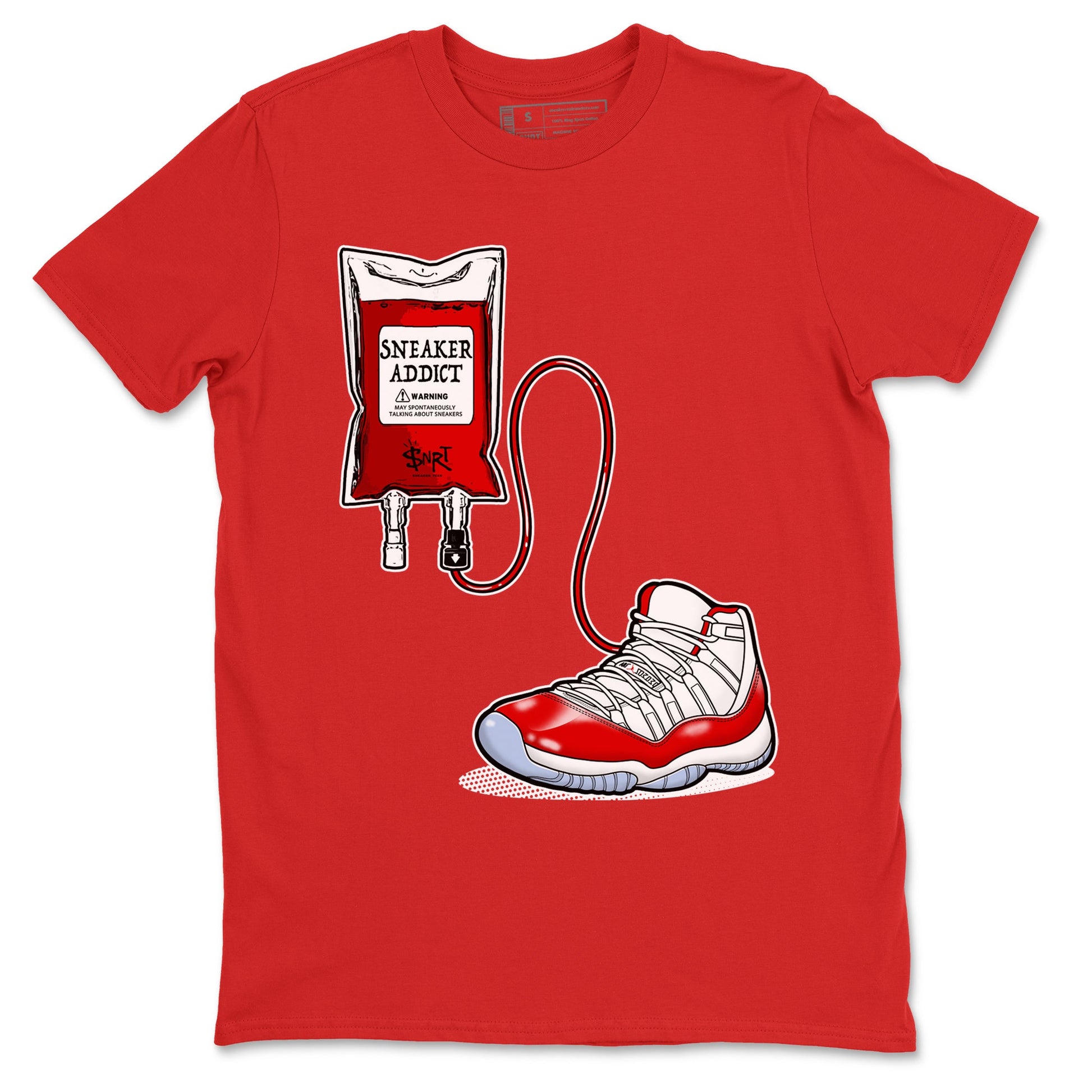 11s Cherry shirts to match jordans Sneaker Therapy sneaker match tees Air Jordan 11 Retro Cherry match shoes to clothes SNRT Sneaker Tees unisex cotton Red 2 shirts