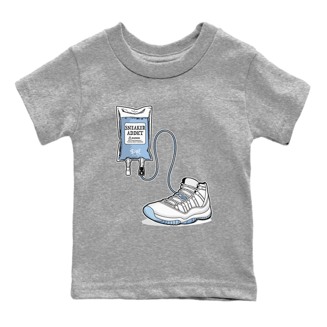 11 Columbia shirts to match jordans Sneaker Therapy sneaker match tees 11s Retro Legend Blue Columbia SNRT Sneaker Release Tees Youth Baby Heather Grey 2 crew neck shirts