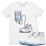 11 Columbia shirts to match jordans Sneaker Therapy sneaker match tees 11s Retro Legend Blue Columbia SNRT Sneaker Release Tees unisex cotton White 1 crew neck shirts