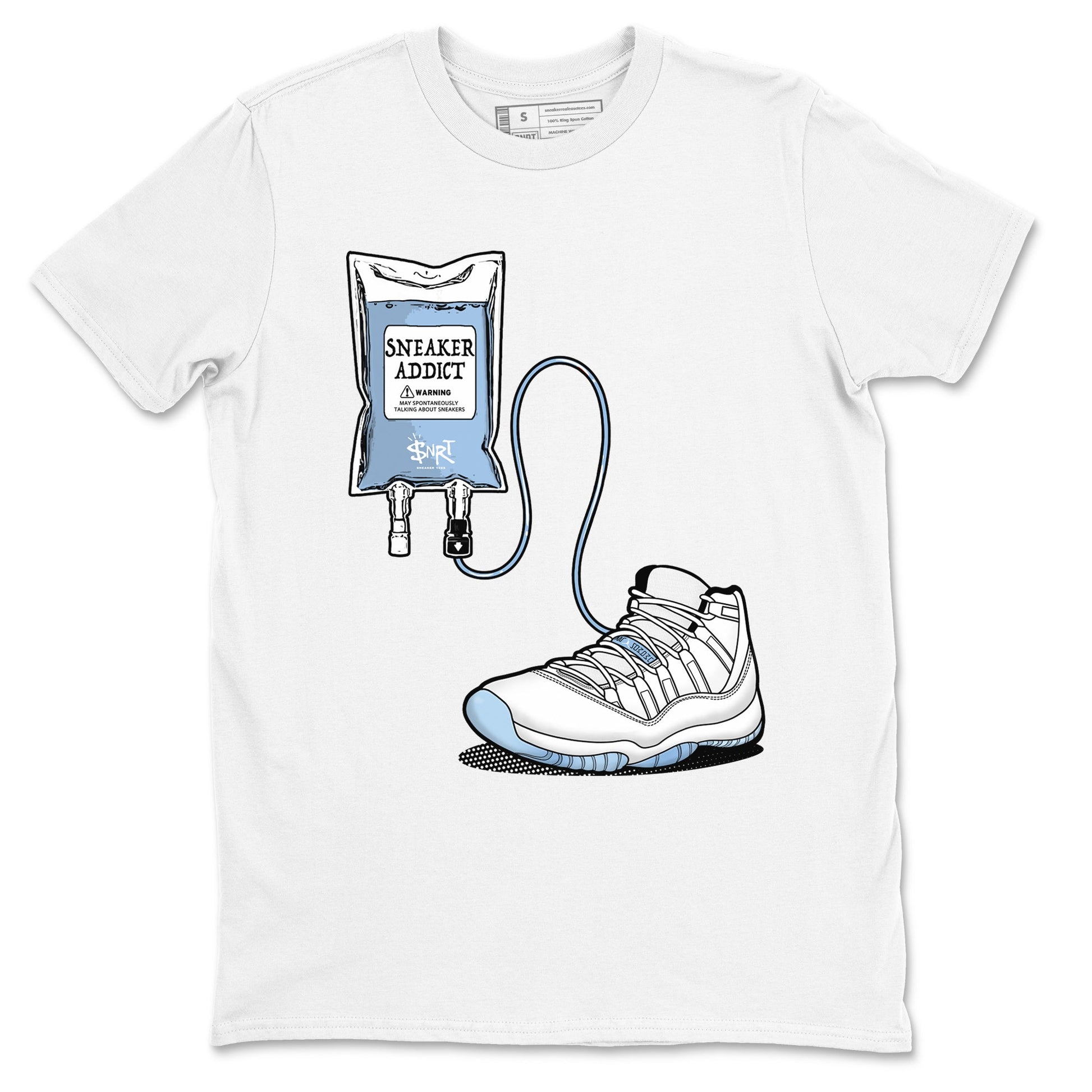 11 Columbia shirts to match jordans Sneaker Therapy sneaker match tees 11s Retro Legend Blue Columbia SNRT Sneaker Release Tees unisex cotton White 2 crew neck shirts