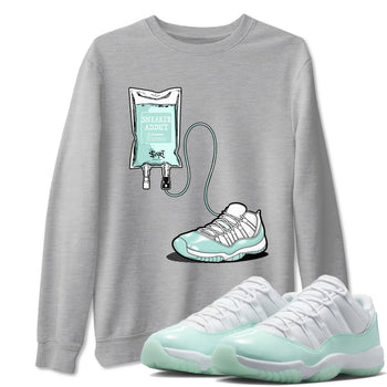 Sneaker Therapy sneaker match t-shirt styled to complete your fit with the Air Jordan 11 Igloo sneakers, shown in Heather Grey 1.
