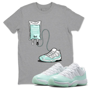 Sneaker Therapy sneaker match t-shirt styled to complete your fit with the Air Jordan 11 Igloo sneakers, shown in Heather Grey 1.