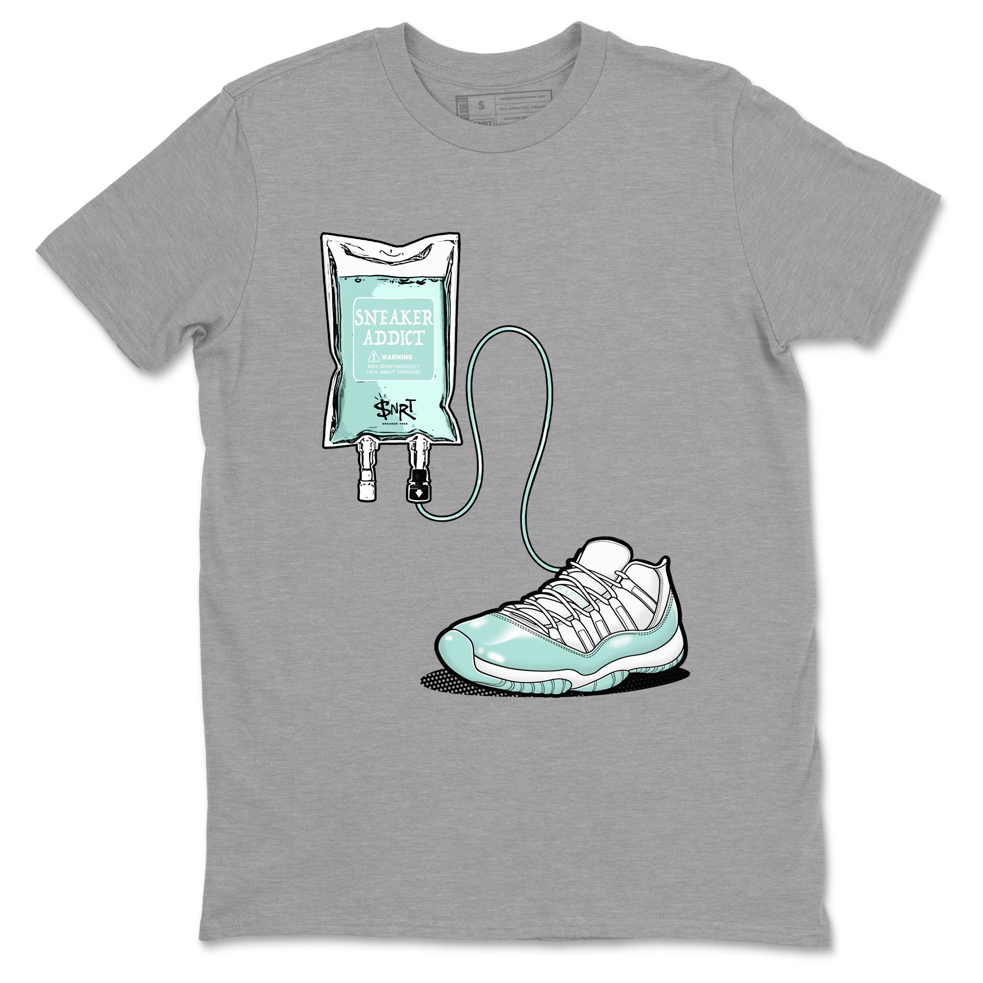 Sneaker Therapy sneaker match t-shirt styled to complete your fit with the Air Jordan 11 Igloo sneakers, shown in Heather Grey 2.