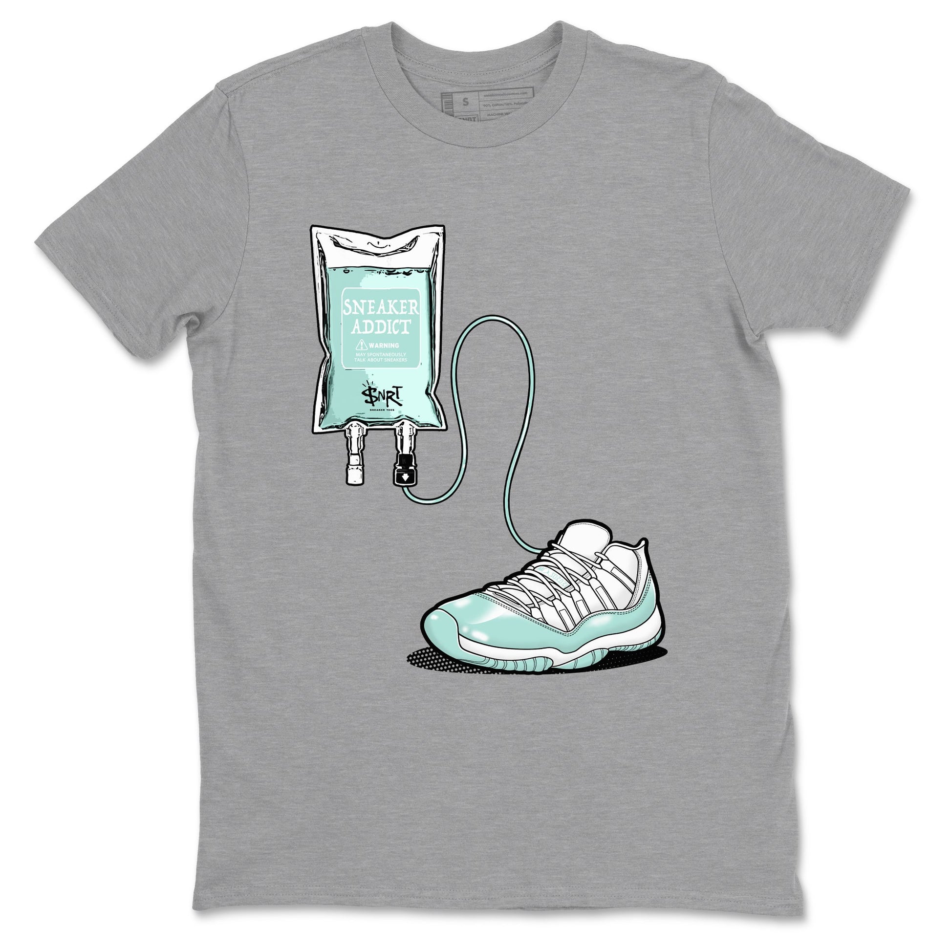 Sneaker Therapy sneaker match t-shirt styled to complete your fit with the Air Jordan 11 Igloo sneakers, shown in Heather Grey 2.