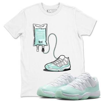 Sneaker Therapy sneaker match t-shirt styled to complete your fit with the Air Jordan 11 Igloo sneakers, shown in White 1.