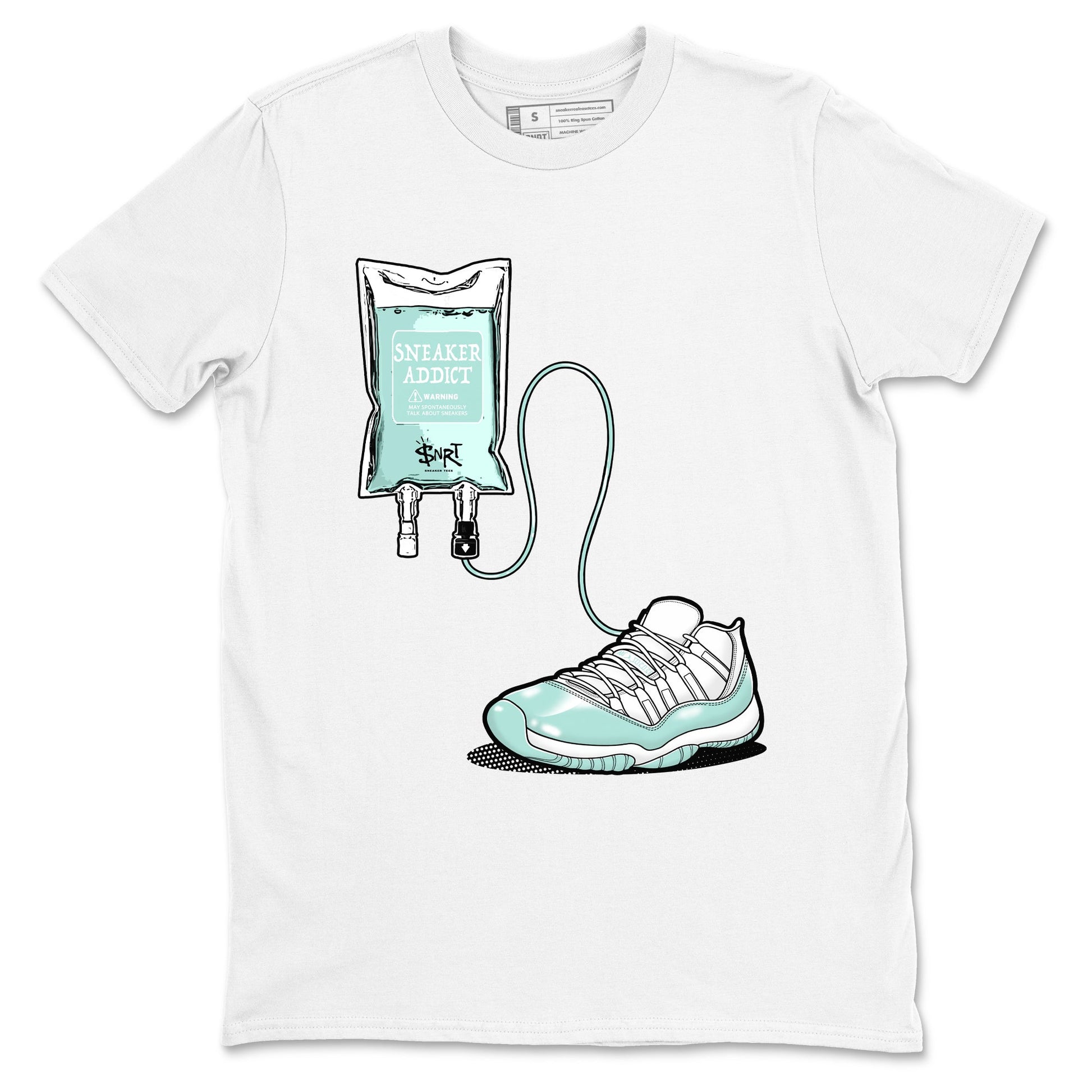 Sneaker Therapy sneaker match t-shirt styled to complete your fit with the Air Jordan 11 Igloo sneakers, shown in White 2.