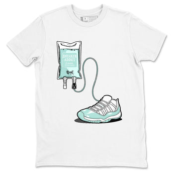 Sneaker Therapy sneaker match t-shirt styled to complete your fit with the Air Jordan 11 Igloo sneakers, shown in White 2.