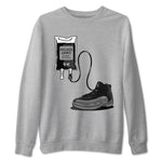 12s Black Wolf Grey shirts to match jordans Sneaker Therapy sneaker match tees Air Jordan 12 Barons SNRT Sneaker Release Tees unisex cotton Heather Grey 2 crew neck shirts