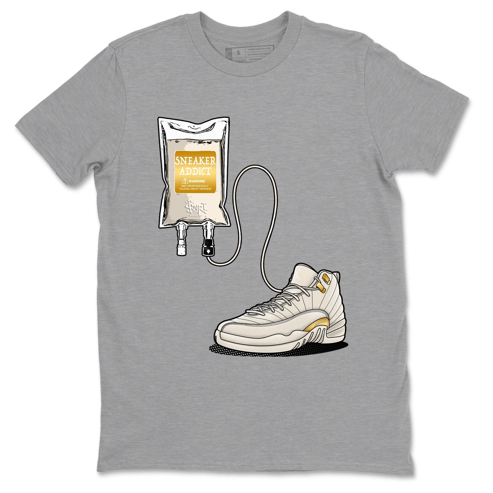 12s Phantom shirts to match jordans Sneaker Therapy sneaker match tees Air Jordan 12 WMNS Phantom match shoes to clothes SNRT Sneaker Tees unisex cotton Heather Grey 2 shirts