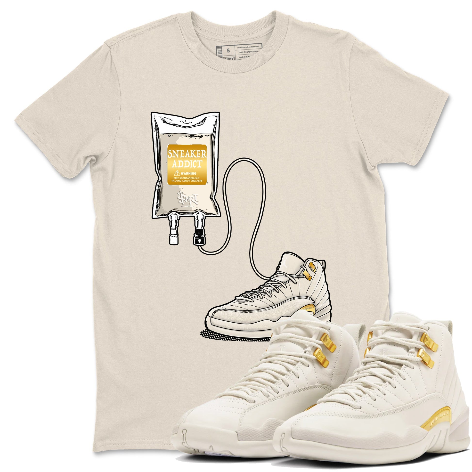 12s Phantom shirts to match jordans Sneaker Therapy sneaker match tees Air Jordan 12 WMNS Phantom match shoes to clothes SNRT Sneaker Tees unisex cotton Natural 1 shirts