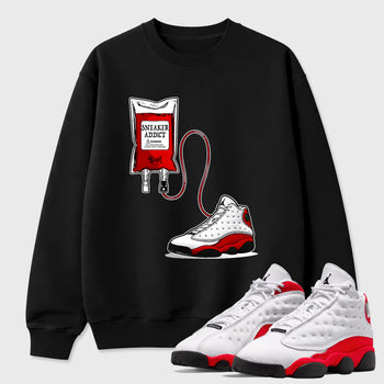 Sneaker match tees – Sneaker Tees To Match Air Jordan 13 University Red Shoes – Sneaker Therapy Tee Black 1