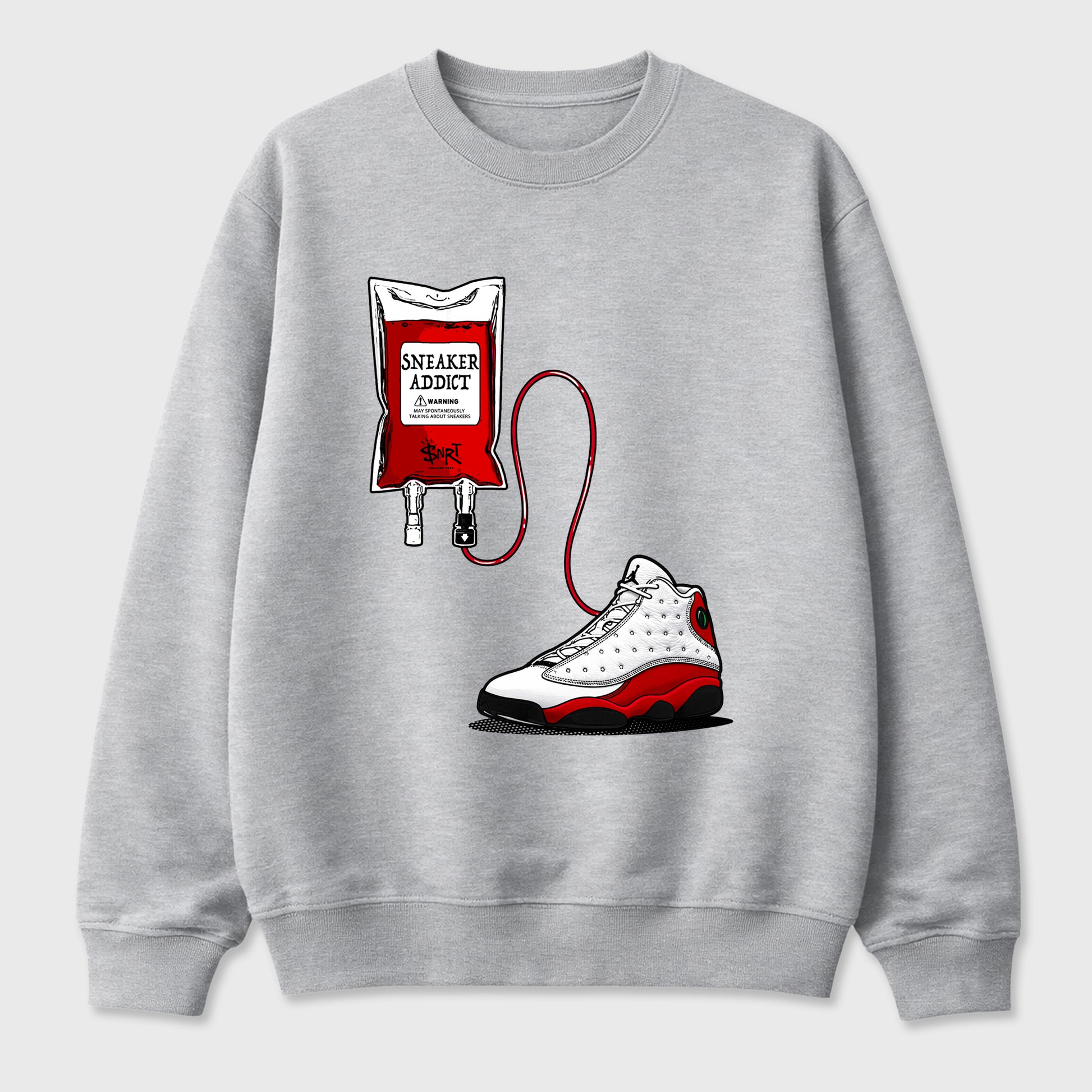 Sneaker match tees – Sneaker Tees To Match Air Jordan 13 University Red Shoes – Sneaker Therapy Tee Heather Grey 2