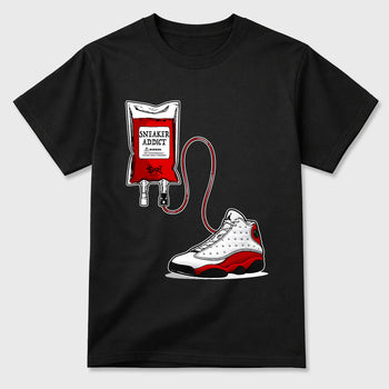 Sneaker match tees – Sneaker Tees To Match Air Jordan 13 University Red Shoes – Sneaker Therapy Tee Black 2