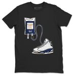 13s White And Midnight Navy shirts to match jordans Sneaker Therapy sneaker match tees Air Jordan 13 White And Midnight Navy SNRT Sneaker Release Tees unisex cotton Black 2 crew neck shirts