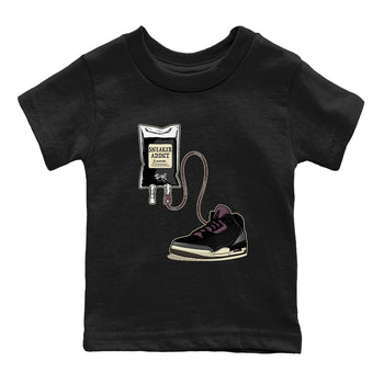 3s A Ma Maniere x Black shirts to match jordans Sneaker Therapy sneaker match tees Air Jordan 3 A Ma Maniere x Black And Flat Pewter SNRT Sneaker Release Tees Youth Baby Black 2 crew neck shirts