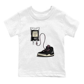 3s A Ma Maniere x Black shirts to match jordans Sneaker Therapy sneaker match tees Air Jordan 3 A Ma Maniere x Black And Flat Pewter SNRT Sneaker Release Tees Youth Baby White 2 crew neck shirts