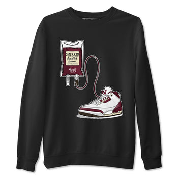 3s A Ma Maniere x Burgundy Crush shirts to match jordans Sneaker Therapy sneaker match tees Air Jordan 3 A Ma Maniere x Burgundy Crush SNRT Sneaker Release Tees unisex cotton Black 2 crew neck shirts