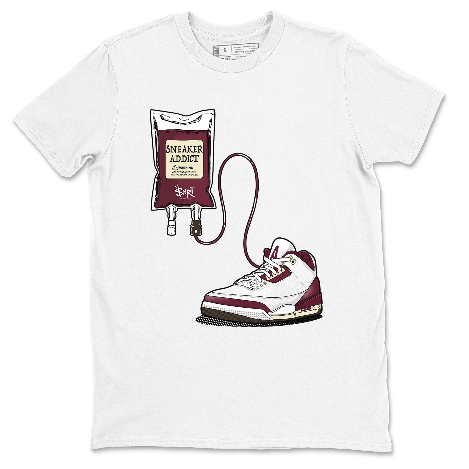 3s A Ma Maniere x Burgundy Crush shirts to match jordans Sneaker Therapy sneaker match tees Air Jordan 3 A Ma Maniere x Burgundy Crush SNRT Sneaker Release Tees unisex cotton White 2 crew neck shirts