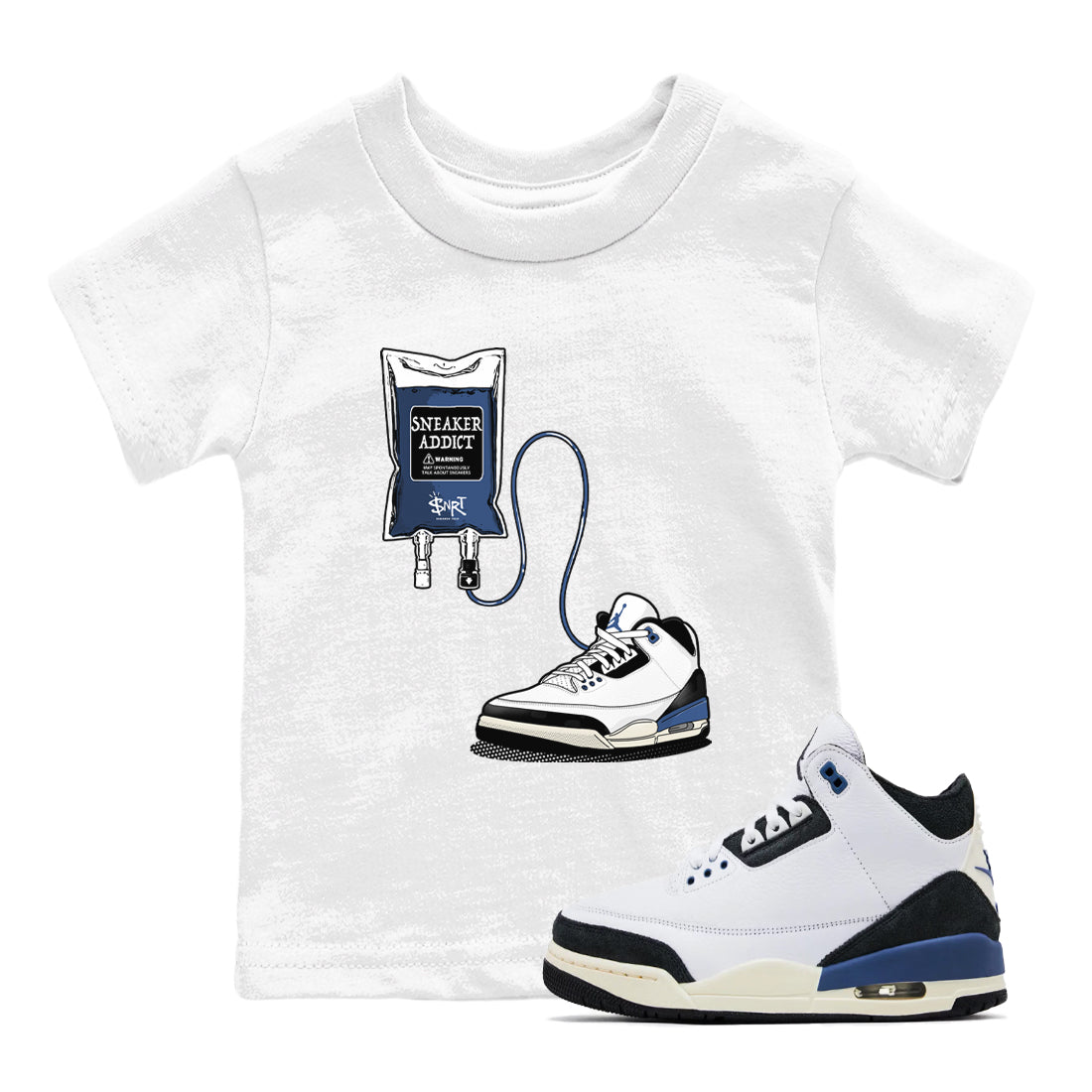 Air Jordan 3 A Ma Maniere x For The Love sneaker match tee Sneaker Therapy sneaker match tees Air Jordan 3 A Ma Maniere x For The Love best t-shirts to match jordans SNRT Sneaker Tees Youth Baby White 1 tee