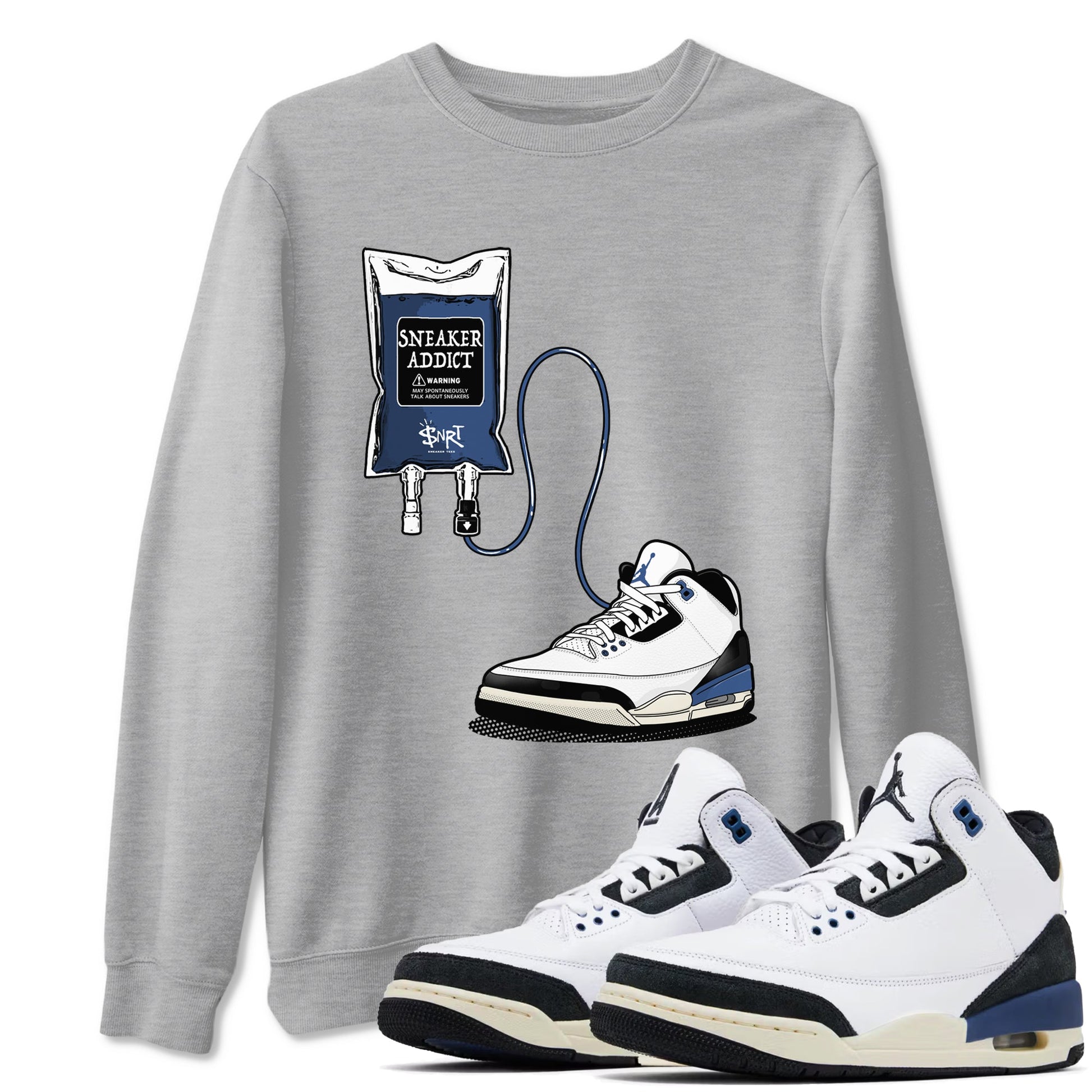 Air Jordan 3 A Ma Maniere x For The Love sneaker match tee Sneaker Therapy sneaker match tees Air Jordan 3 A Ma Maniere x For The Love best t-shirts to match jordans SNRT Sneaker Tees unisex cotton Heather Grey 1 shirts